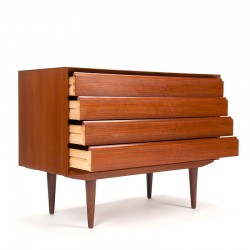 Mid-Century teak vintage wide model Danish chest of drawers