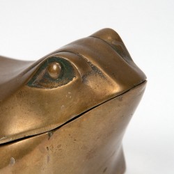 Brass vintage frog as storage box