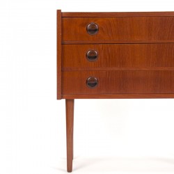 Teak Danish vintage chest of drawers with 3 drawers