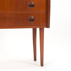 Teak Danish vintage chest of drawers with 3 drawers