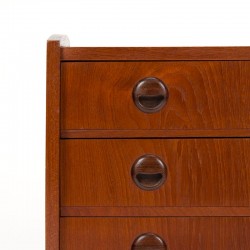 Teak Danish vintage chest of drawers with 3 drawers