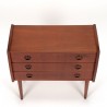 Teak Danish vintage chest of drawers with 3 drawers