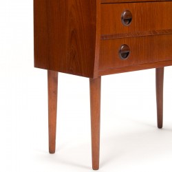 Teak Danish vintage chest of drawers with 3 drawers