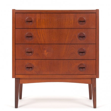 Mid-Century Danish teak vintage chest of drawers with 4 drawers