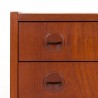 Mid-Century Deens teak vintage ladekastje met 4 lades