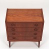 Mid-Century Danish teak vintage chest of drawers with 4 drawers