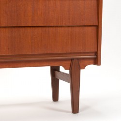 Secretaire vintage Mid-Century Deens model in teak