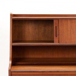 Secretaire vintage Mid-Century Deens model in teak