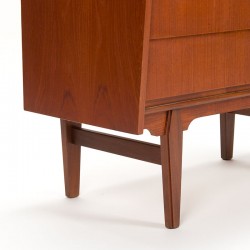 Secretaire vintage Mid-Century Deens model in teak