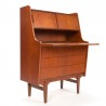 Secretaire vintage Mid-Century Deens model in teak