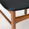 Mid-Century set Deense vintage eettafel stoelen in teak en eiken