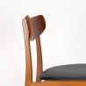 Mid-Century set of Danish vintage dining table chairs in teak