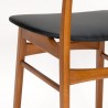 Mid-Century set of Danish vintage dining table chairs in teak