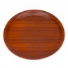 Teak vintage rond klein model dienblad