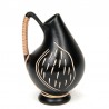 Small model Danish vintage vase black ceramic