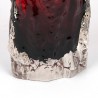 Vintage Whitefriars Bark vase in ruby red glass