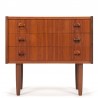 Mid-Century Moderne Deense vintage ladekast in teak