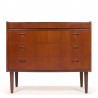 Teak Danish Modern Vintage Chest of Drawers with Mirror