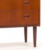 Teak Danish Modern Vintage Chest of Drawers with Mirror