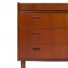 Teak Danish Modern Vintage Chest of Drawers with Mirror