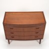 Teak Danish Modern Vintage Chest of Drawers with Mirror