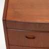 Teak Danish Modern Vintage Chest of Drawers with Mirror