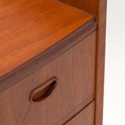 Teak Danish Modern Vintage Chest of Drawers with Mirror