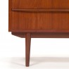 Secretaire meubel vintage Deens Mid-Century in teak