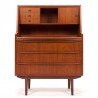 Secretary furniture vintage Danish Mid-Century in teak