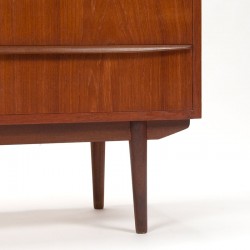 Secretaire meubel vintage Deens Mid-Century in teak