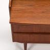 Secretaire meubel vintage Deens Mid-Century in teak