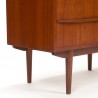 Secretaire meubel vintage Deens Mid-Century in teak