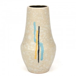 Ceramic vintage vase with abstract design