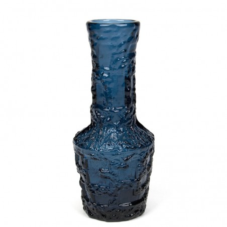 Blue glass Cobolt series vintage vase design Göte Augustsson