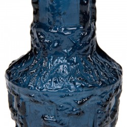 Blue glass Cobolt series vintage vase design Göte Augustsson