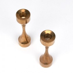 Brass set of 2 Mid-Century vintage candlesticks