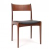 Dark teak model Danish vintage dining table chair