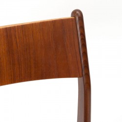 Dark teak model Danish vintage dining table chair