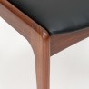 Dark teak model Danish vintage dining table chair