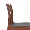 Dark teak model Danish vintage dining table chair