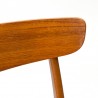 Mid-Century set van 4 Findahls Møbler eettafel stoelen