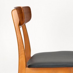 Mid-Century set van 4 Findahls Møbler eettafel stoelen