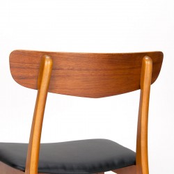 Mid-Century set van 4 Findahls Møbler eettafel stoelen