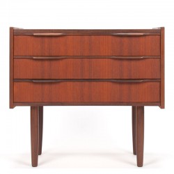 Small model Danish Mid-Century chest of drawers organic handles