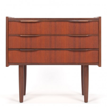 Small model Danish Mid-Century chest of drawers organic handles