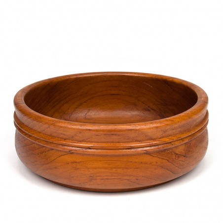 Serving bowl in teak vintage round model