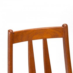 Teak vintage dining table chair with papercord seat