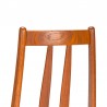 Teak vintage dining table chair with papercord seat