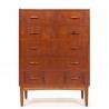 Chest of drawers vintage Danish design with 5 drawers