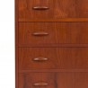 Chest of drawers vintage Danish design with 5 drawers